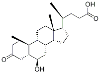 (5β,6α)-6-Hydroxy-3-oxo-cholan-24-oic Acid 구조식 이미지