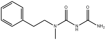 1-Methyl-1-(2-phenylethyl)biuret Structure