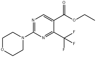 에틸2-모르폴리노-4-(트리플루오로메틸)피리미딘-5-카르복실레이트 구조식 이미지