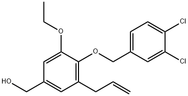 4-[(3,4-DICHLOROPHENYL)METHOXY]-3-ETHOXY-5-(2-PROPENYL)-BENZENEMETHANOL Structure