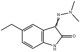 1H-Indole-2,3-dione,5-ethyl-,3-(dimethylhydrazone)(9CI) 구조식 이미지