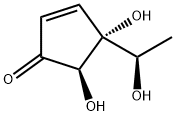 2-Cyclopenten-1-one, 4,5-dihydroxy-4-[(1R)-1-hydroxyethyl]-, (4R,5R)- (9CI) Structure