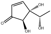 2-Cyclopenten-1-one, 4,5-dihydroxy-4-[(1S)-1-hydroxyethyl]-, (4R,5R)- (9CI) Structure
