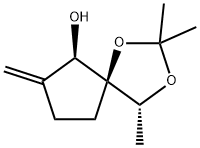 1,3-Dioxaspiro[4.4]nonan-6-ol,2,2,4-trimethyl-7-methylene-,(4R,5S,6R)-(9CI) 구조식 이미지