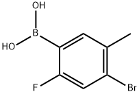 4-Bromo-2-fluoro-5-methylphenylboronic acid 구조식 이미지