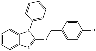 1H-BENZIMIDAZOLE, 2-[[(4-CHLOROPHENYL)METHYL]THIO]-1-PHENYL- Structure