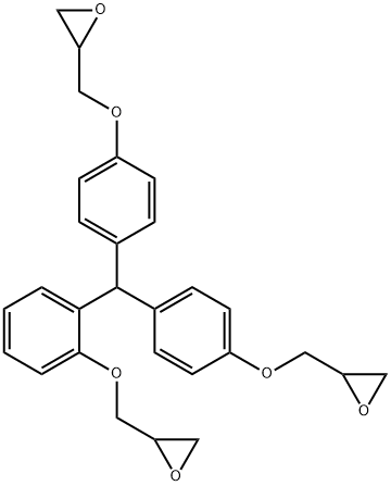 2,2'-[[o-(oxiranylmethoxy)benzylidene]bis(p-phenyleneoxymethylene)]bisoxirane 구조식 이미지