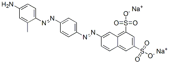 disodium 7-[[4-[(4-amino-o-tolyl)azo]phenyl]azo]naphthalene-1,3-disulphonate 구조식 이미지