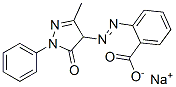 sodium 2-[(4,5-dihydro-3-methyl-5-oxo-1-phenyl-1H-pyrazol-4-yl)azo]benzoate 구조식 이미지
