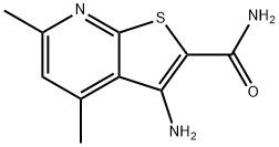 3-AMINO-4,6-DIMETHYLTHIENO[2,3-B]PYRIDINE-2-CARBOXAMIDE 구조식 이미지