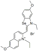 1-ethyl-2-[(3-ethyl-5-methoxy-2(3H)-benzoselenazolylidene)methyl]-6-methoxyquinolinium bromide 구조식 이미지