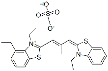 ethyl 3-ethyl-2-[3-(3-ethyl-3H-benzothiazol-2-ylidene)-2-methylprop-1-enyl]benzothiazolium sulphate Structure