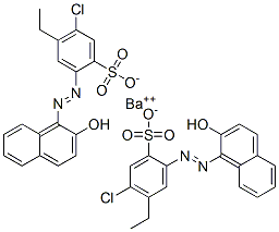 barium bis[5-chloro-4-ethyl-2-[(2-hydroxy-1-naphthyl)azo]benzenesulphonate] Structure