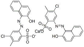 calcium bis[6-chloro-4-[(2-hydroxy-1-naphthyl)azo]toluene-3-sulphonate] 구조식 이미지