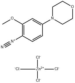 2-Methoxy-4-morpholinobenzenediazonium chloride zinc chloride double salt 구조식 이미지