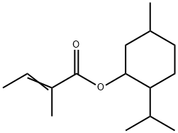 2-이소프로필-5-메틸시클로헥실2-메틸부트-2-에노에이트 구조식 이미지
