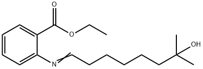 2-[(7-하이드록시-7-메틸옥틸리덴)아미노]벤조산에틸에스테르 구조식 이미지