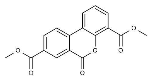 dimethyl 6-oxo-6H-dibenzo[b,d]pyran-4,8-dicarboxylate Structure