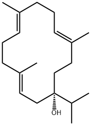 4,8,12-Trimethyl-1-(1-methylethyl)-3,7,11-cyclotetradecatrien-1-ol 구조식 이미지