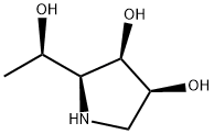 3,4-Pyrrolidinediol,2-[(1R)-1-hydroxyethyl]-,(2S,3R,4S)-(9CI) 구조식 이미지