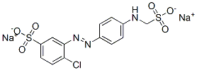 4-클로로-3-[[4-[(술포메틸)아미노]페닐]아조]벤젠술폰산이나트륨염 구조식 이미지