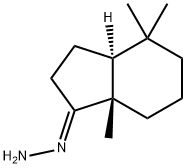 1H-Inden-1-one,octahydro-4,4,7a-trimethyl-,hydrazone,(1E,3aS,7aS)-(9CI) 구조식 이미지