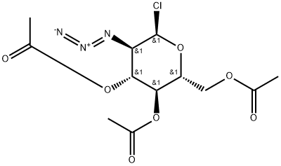 1,3,4,6-tetra-O-acetyl 2-azido-2-deoxyglucopyranosylchloride 구조식 이미지
