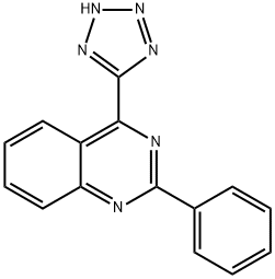 2-페닐-4-(1H-테트라졸-5-일)퀴나졸린 구조식 이미지