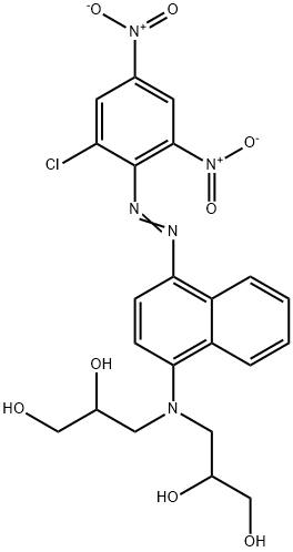 3,3'-[[4-[(2-chloro-4,6-dinitrophenyl)azo]naphthyl]imino]bispropane-1,2-diol 구조식 이미지