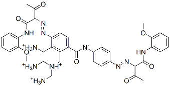 p,p'-bis[[1-[(o-methoxyanilino)carbonyl]-2-oxopropyl]azo]benzanilide, tetrakis(aminomethyl) derivative 구조식 이미지