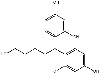 4,4'-(5-hydroxypentylidene)bisresorcinol 구조식 이미지