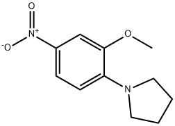 1-(2-METHOXY-4-NITROPHENYL)PYRROLIDINE 구조식 이미지