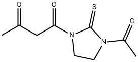 1-Acetyl-3-(1,3-dioxobutyl)-2-imidazolidinethione Structure