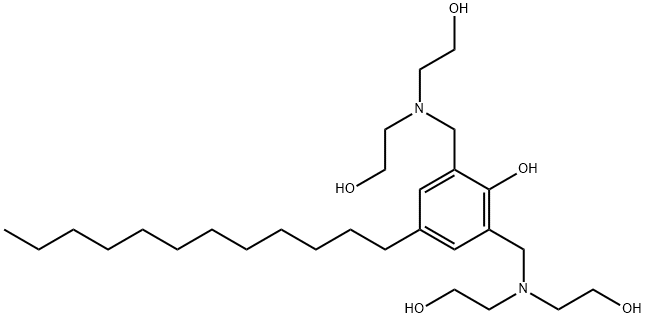 2,6-bis[[bis(2-hydroxyethyl)amino]methyl]-4-dodecylphenol  Structure