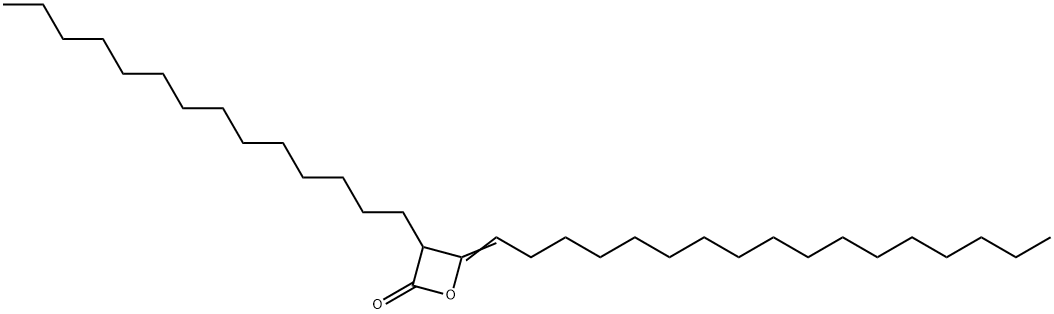 4-heptadecylidene-3-tetradecyloxetan-2-one  Structure