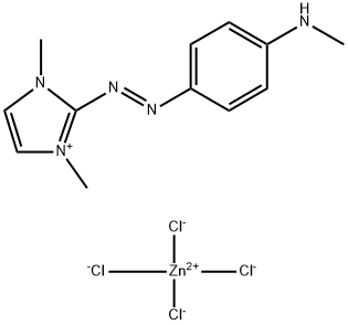 bis[1,3-dimethyl-2-[[4-(methylamino)phenyl]azo]-1H-imidazolium] tetrachlorozincate(2-) 구조식 이미지