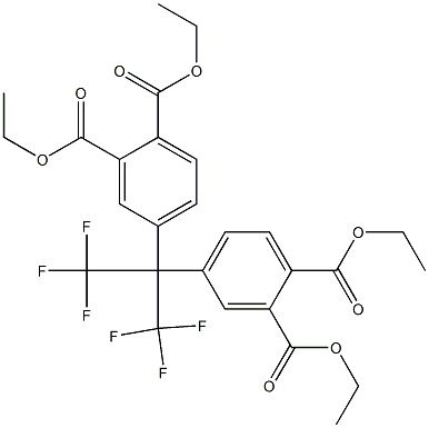 tetraethyl 4,4'-[2,2,2-trifluoro-1-(trifluoromethyl)ethylidene]bis(phthalate) Structure