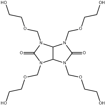 tetrahydro-1,3,4,6-tetrakis[(2-hydroxyethoxy)methyl]imidazo[4,5-d]imidazole-2,5(1H,3H)-dione       Structure