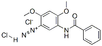 5-(benzoylamino)-2,4-dimethoxybenzenediazonium chloride hydrochloride Structure