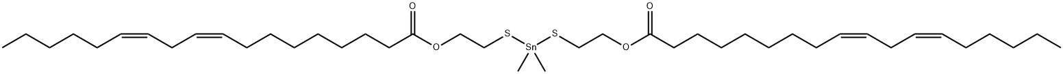 (dimethylstannylene)bis(thioethane-1,2-diyl) bis[(9Z,12Z)-octadeca-9,12-dienoate] Structure
