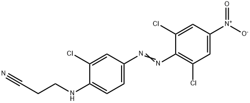 3-[2-chloro-4-[(2,6-dichloro-4-nitrophenyl)azo]anilino]propiononitrile Structure