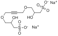 Disodium 3,3'-(2-butyne-1,4-diylbis(oxy))bis(2-hydroxypropanesulphonate) 구조식 이미지