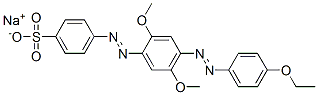 sodium 4-[[4-[(4-ethoxyphenyl)azo]-2,5-dimethoxyphenyl]azo]benzenesulphonate 구조식 이미지