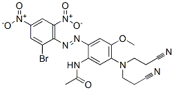 N-[5-[bis(2-cyanoethyl)amino]-2-[(2-bromo-4,6-dinitrophenyl)azo]-4-methoxyphenyl]acetamide 구조식 이미지