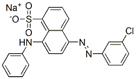 sodium 8-anilino-5-[(3-chlorophenyl)azo]naphthalene-1-sulphonate 구조식 이미지