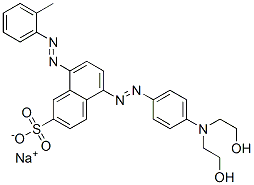sodium 5-[[4-[bis(2-hydroxyethyl)amino]phenyl]azo]-8-[(o-tolyl)azo]naphthalene-2-sulphonate 구조식 이미지