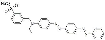 나트륨3-[[에틸[4-[[4-(페닐아조)페닐]아조]페닐]아미노]메틸]벤젠설포네이트 구조식 이미지