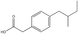 Benzeneacetic acid, 4-(2-methylbutyl)-, (+)- (9CI) 구조식 이미지