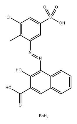 barium 4-[(3-chloro-2-methyl-5-sulphonatophenyl)azo]-3-hydroxy-2-naphthoate  Structure