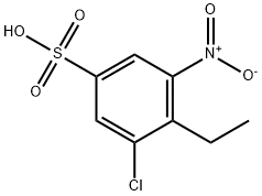 3-chloro-4-ethyl-5-nitrobenzenesulphonic acid  Structure